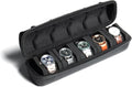 Hard Watch Travel Case, 5 slot Watch Roll Case Storage and Organizer by AUKURA