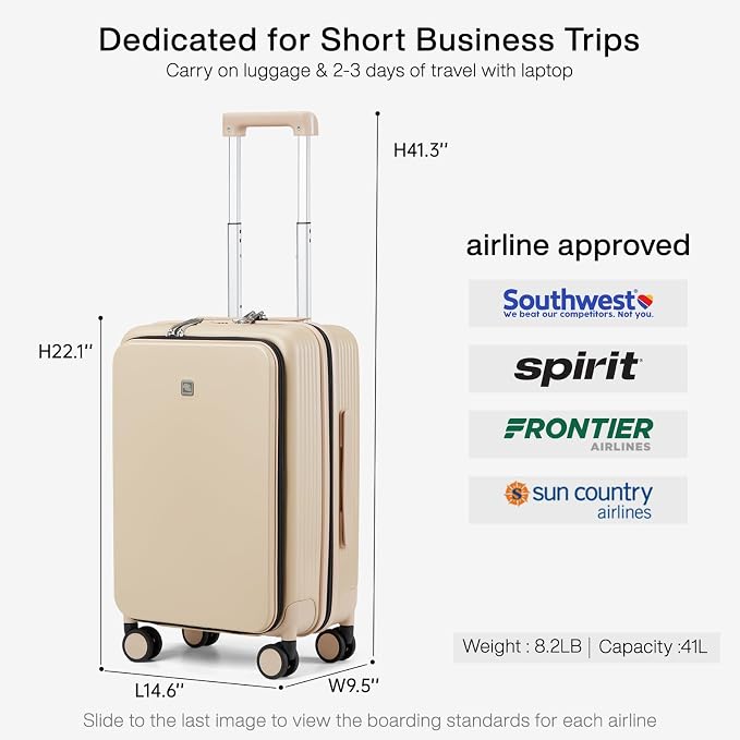 Hanke Grace Carry On Luggage - Image 4