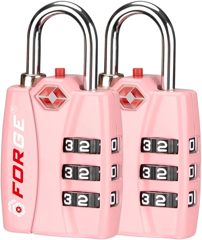 Forge Luggage Locks TSA Approved Luggage Locks, Small TSA Locks by Forge