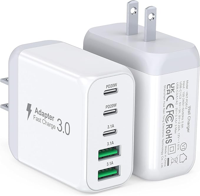 50W USB C Wall Charger Block by CSODINCE
