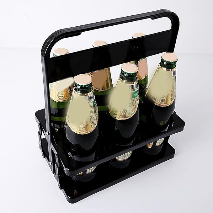Plastic Foldable Cup Holder, 13 inches, Holds 6 Beverages, Portable - Image 3