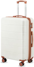24 Inch Luggage with Spinner Wheels, Expandable Hardside Medium Checked Suitcase by YOETEY