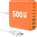 500W USB C Charger Block, 8-Port USB C Charging Station Fast Charging PD 120W by BURUDU