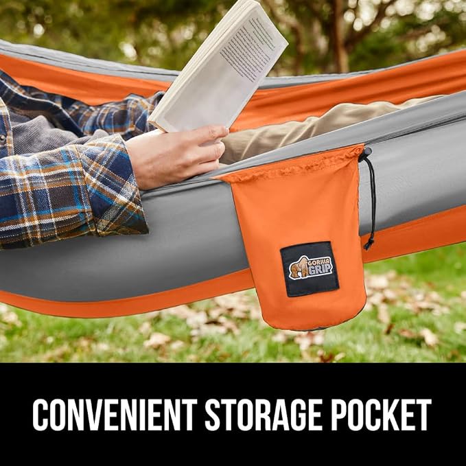 GORILLA GRIP Durable Portable Camping Hammock, Holds 400lbs - Image 9