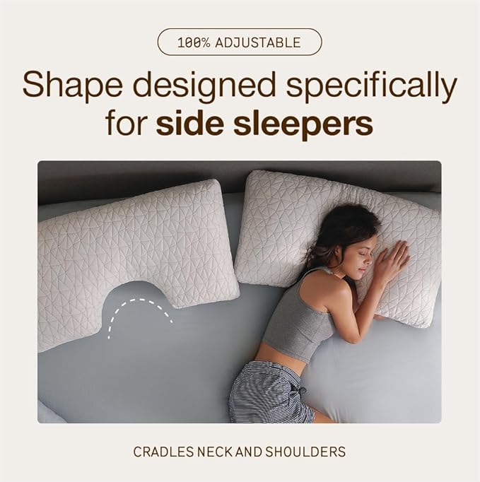 Coop Home Goods Original Cut-Out Adjustable Pillow, King Size Bed Pillows - Image 3