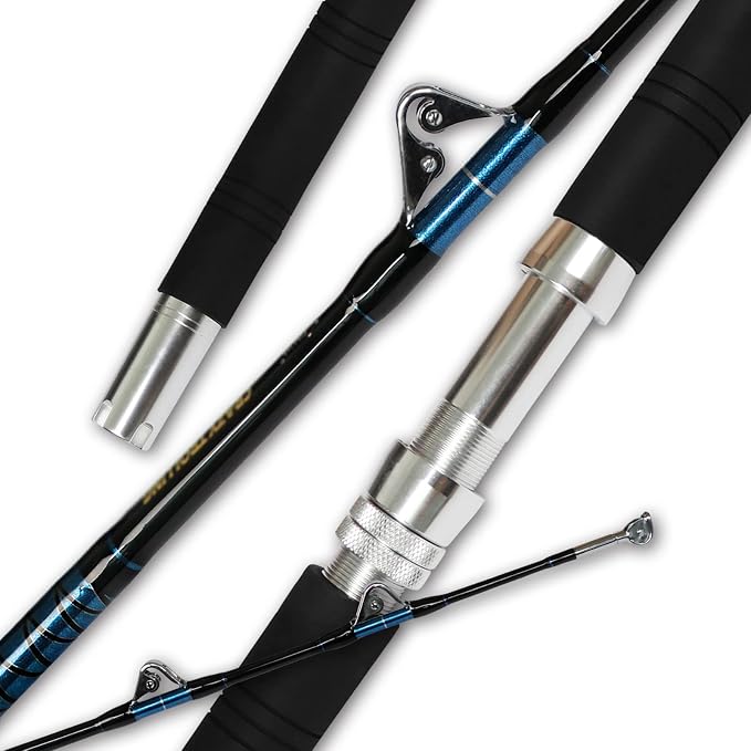 Fiblink Saltwater Offshore Heavy Trolling Fishing Rod Big Game Conventional by Fiblink