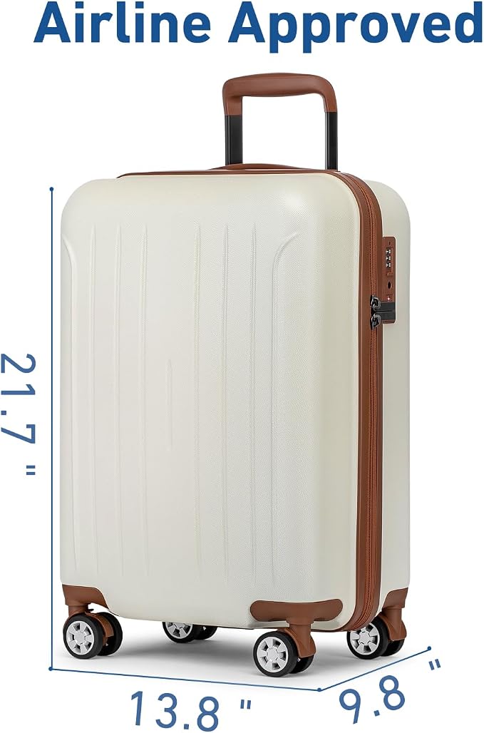 KYME Suitcase Hardshell With Double Spinner Wheels, PC+ABS TSA Lock Travel - Image 3