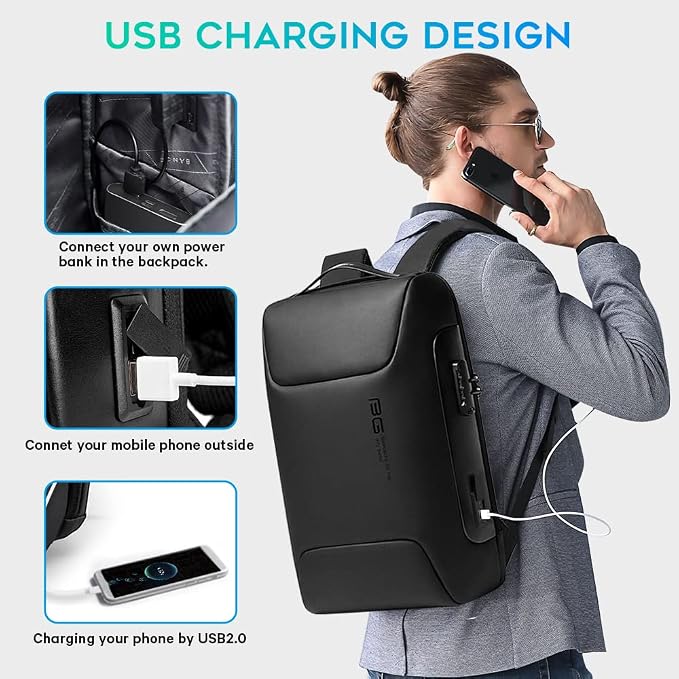 BANGE Anti Theft Backpack, Smart Work Backpack - Image 5
