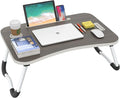 BUYIFY Folding Lap Desk, 23 Inch Portable Wood Black Laptop Bed Desk Lap Desk by BUYIFY
