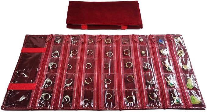 Travel Jewelry Roll Bag Portable Organizer Pouch - Image 5