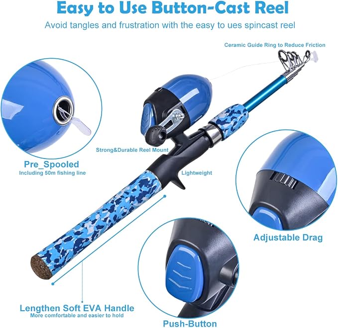CODEK Kids Fishing Pole Set - Image 2