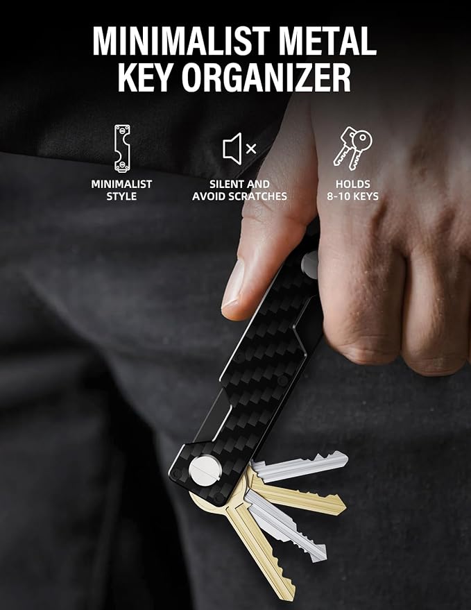 Key Organizer Compact Key Holder Metal Key Chain Minimalist key case key holder - Image 3