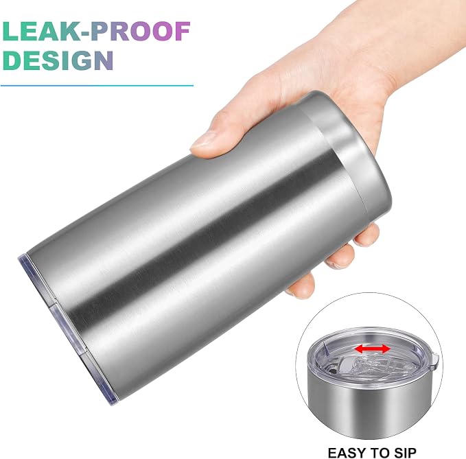 VEGOND 20oz Tumbler with Lid and Straw Stainless Steel Tumbler Cup Vacuum - Image 3