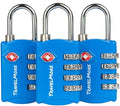 3 Pack TSA Luggage Locks with 4 Digit Combination – Heavy Duty Set Your Own by TravelMore