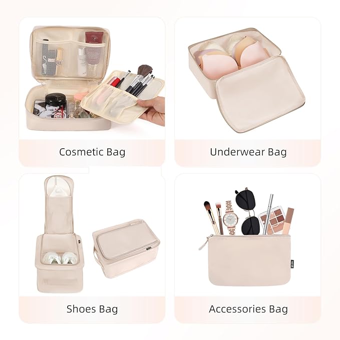 BAGAIL 8 Set Packing Cubes Luggage Packing Organizers - Image 3