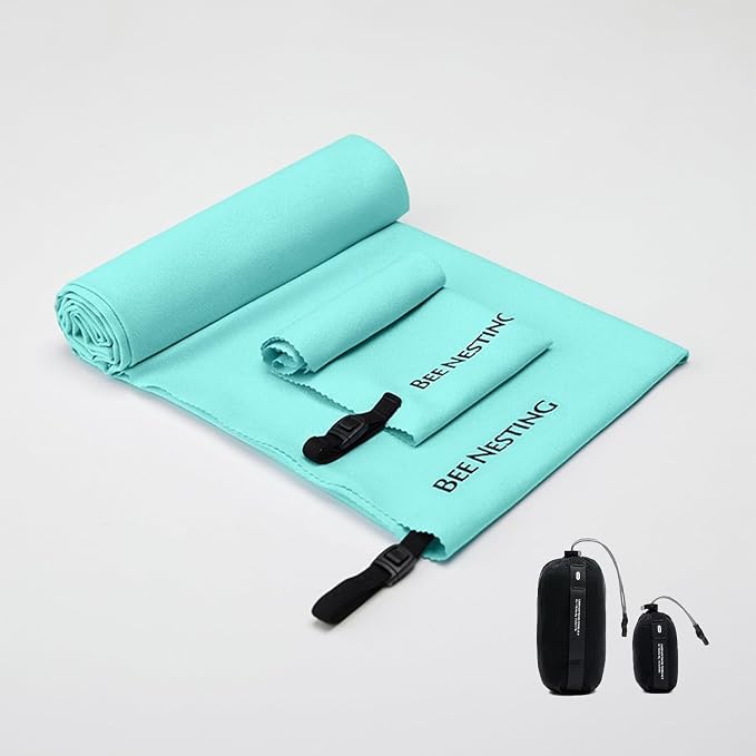 Ultralight Quick Dry Towel, 2 Pack Microfiber Towels by BeeNesting