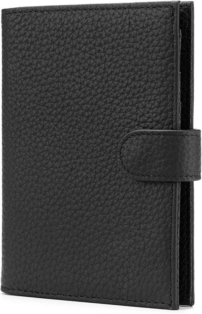RFID Slim Passport Holder for Man & Women, Compact Leather Passport Wallet by Karmiir