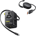 Baseus 70W Universal Travel Adapter and Baseus 60W Retractable USB C Cable by Baseus