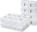 Serfeymi Weekly Pill Organizer 3 Pack Medicine Organizer Travel Pill Box 7 Day by Serfeymi
