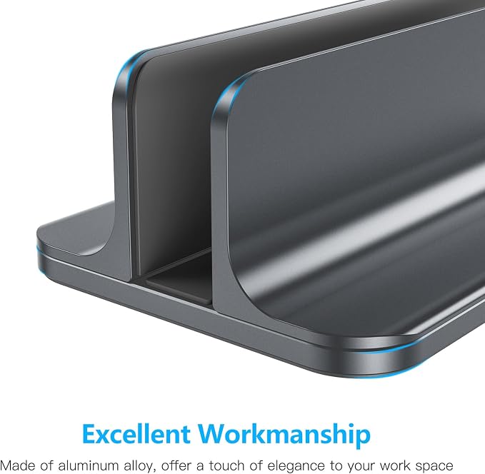 OMOTON Vertical Laptop Stand Holder, Desktop Aluminum MacBook Stand - Image 7