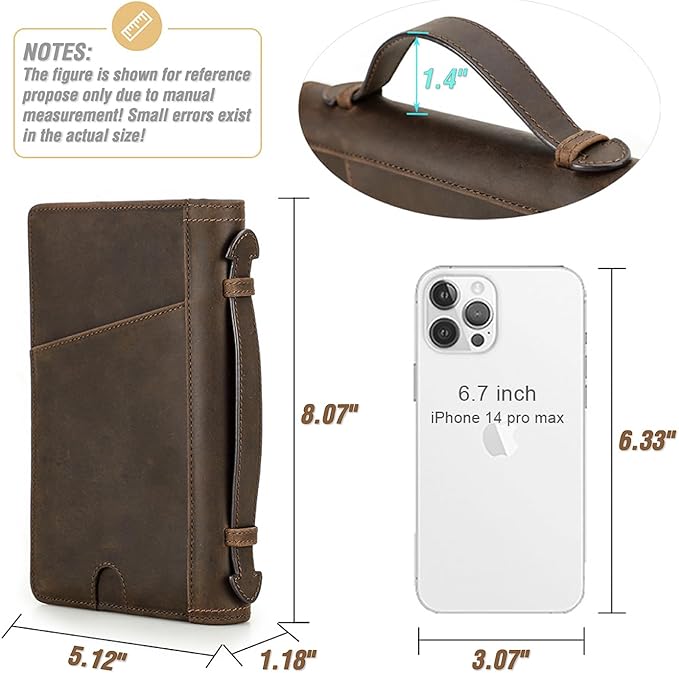 Top Grain Leather Travel Passport Wallet Holder Case - Image 4