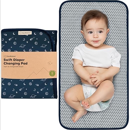 KeaBabies Portable Diaper Changing Pad, Easy Wipe Clean by KeaBabies