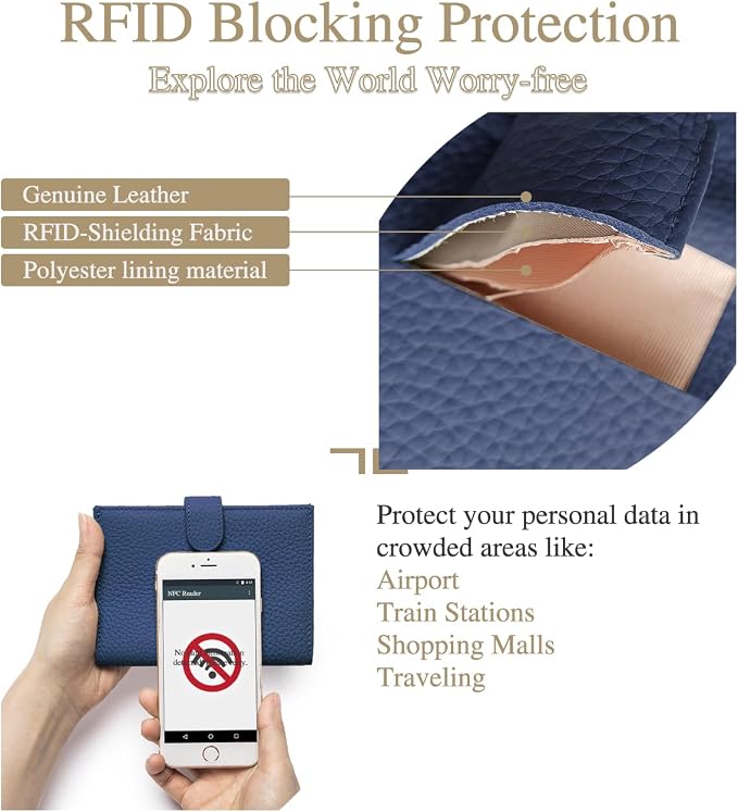 RFID Slim Leather Passport Holder - Image 4