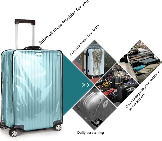 3 PCS Thicken Clear PVC Luggage Cover Protectors - Image 6