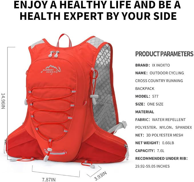 Running Hydration Vest for Men Women Water Backpack for Running 3L Running - Image 2