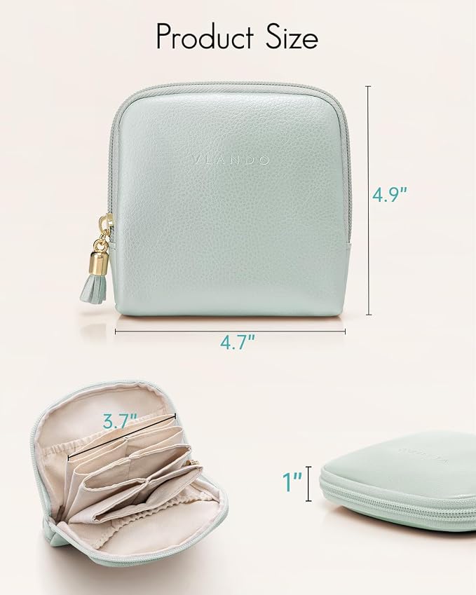 Vlando Small Jewelry Travel Case, Jewelry Pouch Bags - Image 3