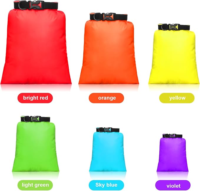 Shappy Waterproof Dry Bag Set 6 Sizes Lightweight Sacks and Long Adjustable - Image 5