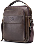 KPYWZER Genuine Leather Shoulder Bag Small Men Messenger Pack Handbag Sling by KPYWZER