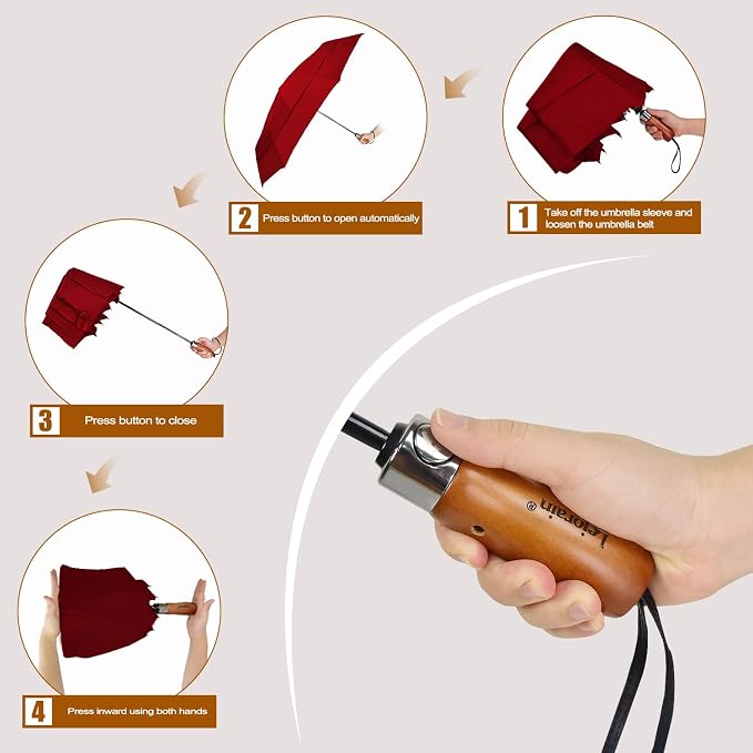 Lejorain Large Folding Golf Umbrella - Image 3