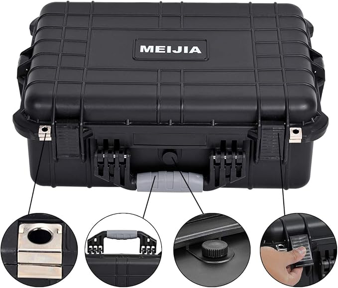 MEIJIA Portable Waterproof Protective Case, Hard Camera Case, Customized Fit - Image 9