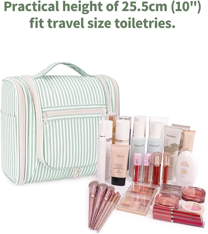 Narwey Striped Hanging Travel Toiletry Bag - Image 4
