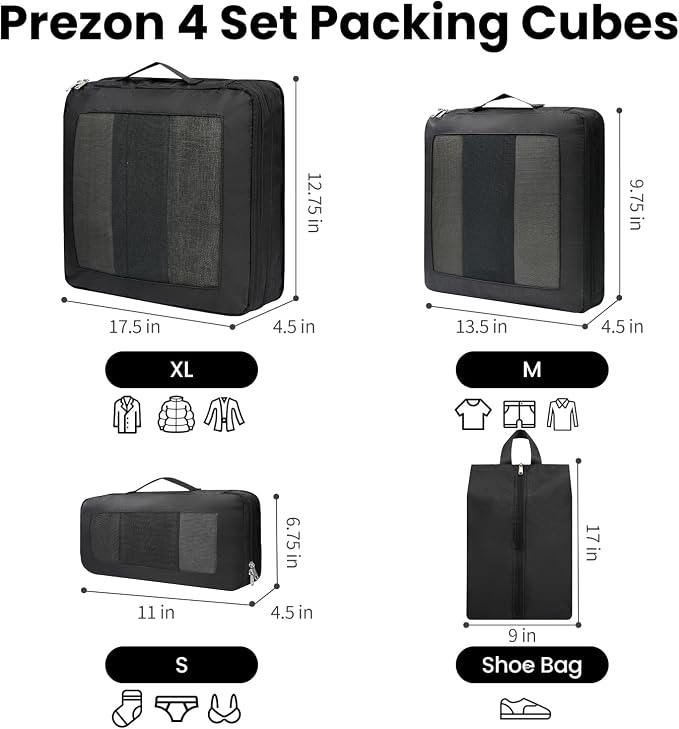 8 Set/6 Set/4 Set Compression Packing Cubes - Image 3