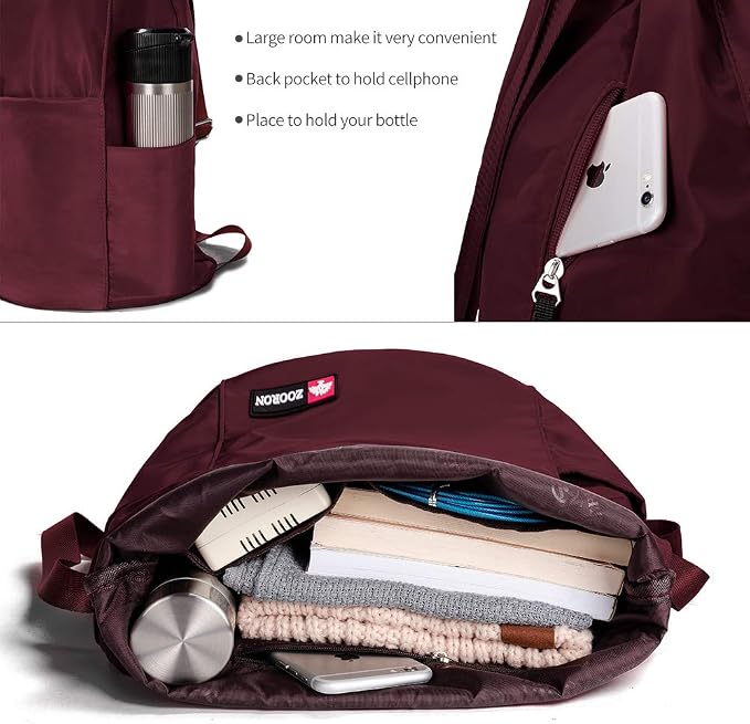 ZOORON Waterproof Drawstring Gym Backpack Bag - Image 4
