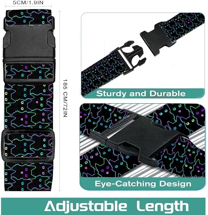 Luggage Straps for Suitcases Travel Belt Accessories, Cute Suitcase Strap - Image 5