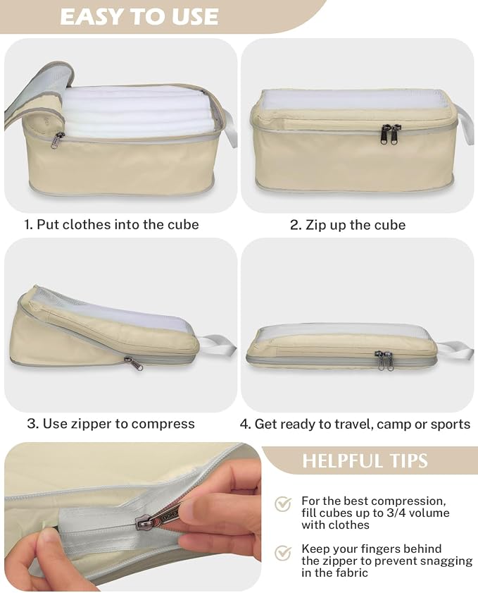 Gonex 8 Set Expandable Mesh Packing Cubes - Image 4