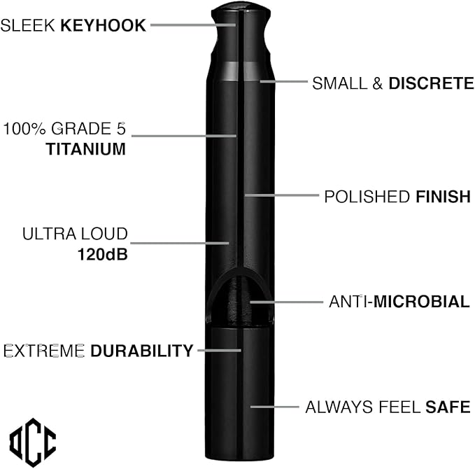 DAILYCARRYCO. Titanium Whistle for Emergency, Camping & Hiking Whistle - Image 2
