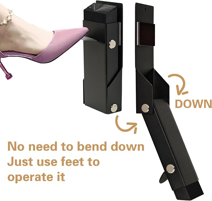 Door Stoppers 2 Pack, Door Stop of Self-Adhesive, Kick Down Door Stopper - Image 2