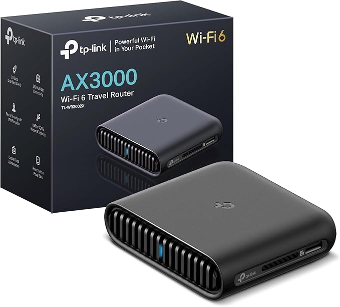 TP-Link Dual-Band Wi-Fi 6 AX3000 Travel Router TL-WR3002X | Multi-Gig Portable by TP-Link