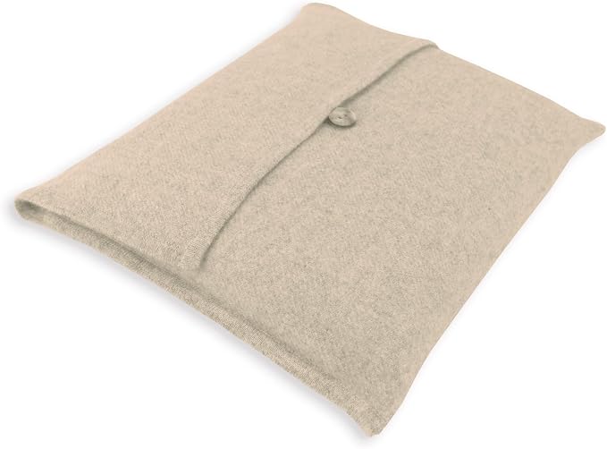Jet&Bo 100% Pure Cashmere Travel Blanket & Storage Pouch Sand 60" x 45" in Gift - Image 4