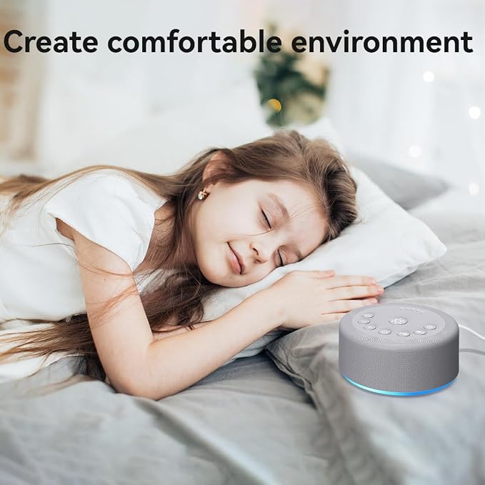 Sound Machine Night Light White Noise Machine 30 Non Looping Sounds 12 Lights 5 - Image 6