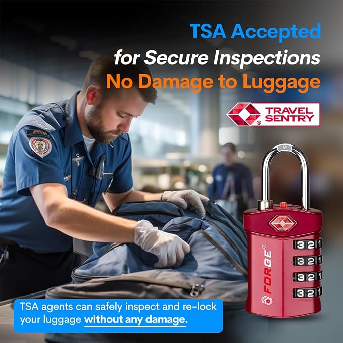Forge Travel Lock, TSA Approved Luggage Locks - Image 2