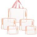 5Pcs Crystal Clear PVC Travel Toiletry Bag Kit by ROYBENS