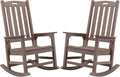 Psilvam Oversized Outdoor Rocking Chair Set of 2, Porch Rocker by PsilvamGardenFurniture