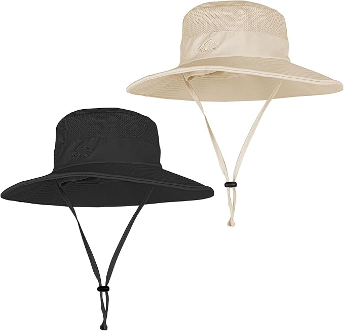 Sun Hats for Men Women Fishing Hat UPF 50+ Breathable Wide Brim Summer UV by Rosoz