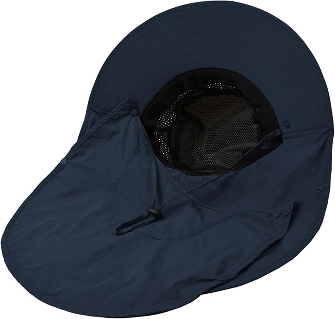 Sun Hat for Men Women with Neck Flap, UPF 50+ UV Protective Hiking Fishing Hats - Image 6