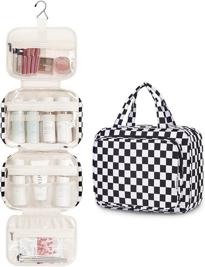 Narwey Hanging Toiletry Bag for Women Travel Makeup Bag Organizer Toiletries - Image 2